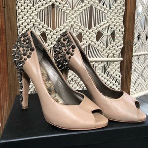 Sam Edelman Lorissa Studded Peep Toe Heels